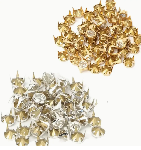 7mm Crystal Nail Head Stud, Claw Back - See Color Options
