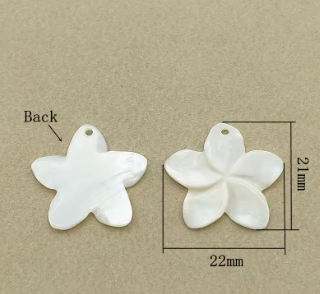 21*22mm Natural Abalone Flowers