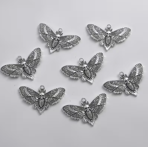 25*42mm Death Head Moth Charm