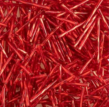 30mm Czech Twisted Bugles - S/L Light Red