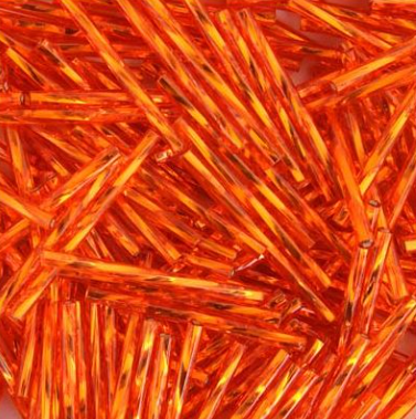 30mm Czech Twisted Bugles - S/L Orange