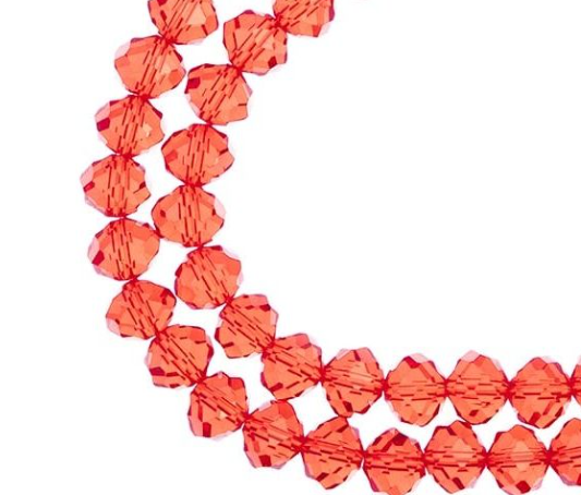 Crystal Lane DIY Rondelle 2 Strand 7in, 8x10mm, Transparent Red