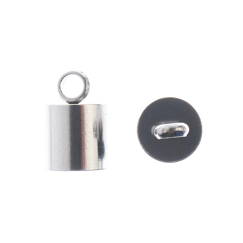 Stainless Steel End Cap 10x6.5mm, 8pcs