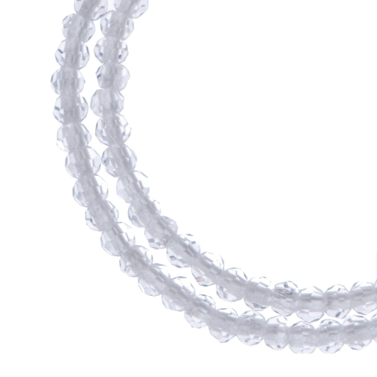 Crystal Lane DIY Rondelle 2 Strand 7in (apx110pcs) 4mm White UV