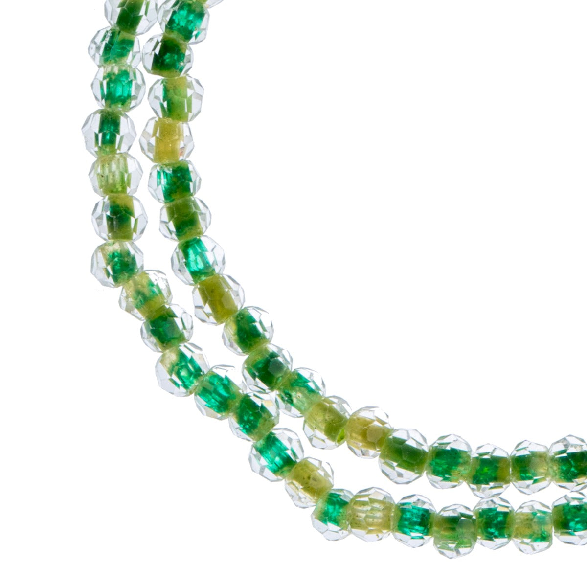 Crystal Lane DIY Rondelle 2 Strand 7in (apx110pcs) 4mm Yellow/Green