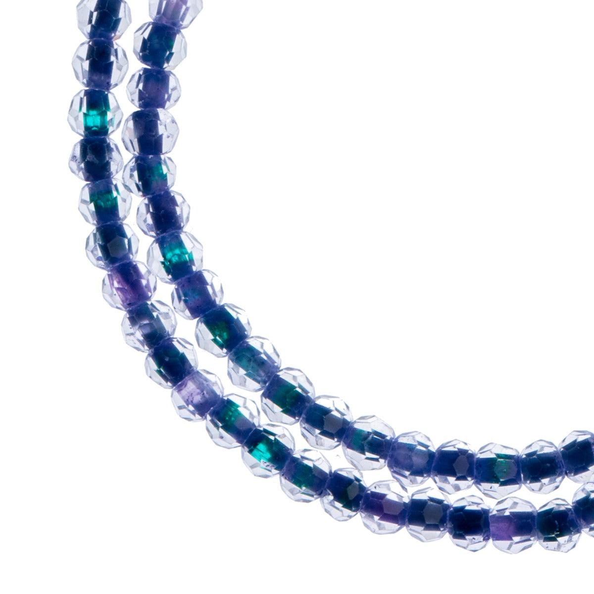 Crystal Lane DIY Rondelle 2 Strand 7in (apx110pcs) 4mm Purple/Teal