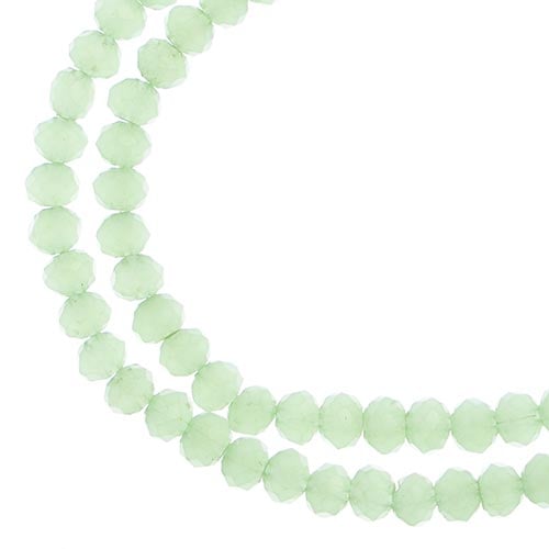 Crystal Lane Rondelle 2 Strand 7in (apx110pcs) 3x4mm Opaque Light Green