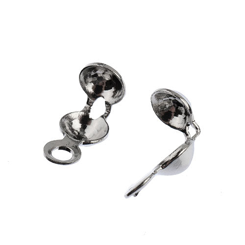 3.5*7mm Nickel Colour Bead Tip Cap Connector, 100pcs, NF/LF