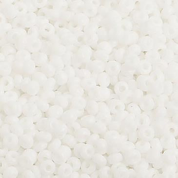 10/0 Preciosa Seed Beads Opaque White