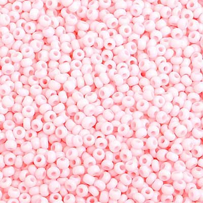 Perles de rocaille Preciosa 10/0 teintes en craie rose clair SOLGEL