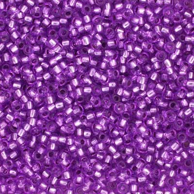 11/0 Preciosa Seed Beads Silver Lined Pink Dyed