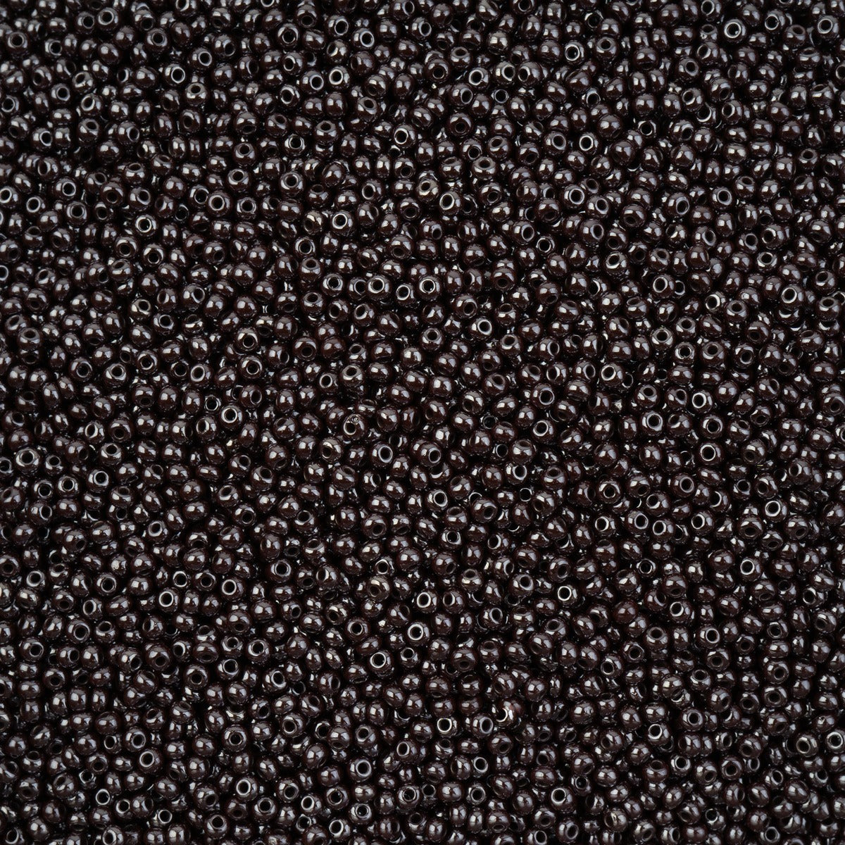 11/0 Preciosa Seed Beads Opaque Dark Brown Luster