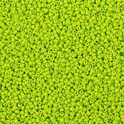 Perles de rocaille Preciosa 11/0 Terra Intensive Light Green Matte Flacon de 22 g