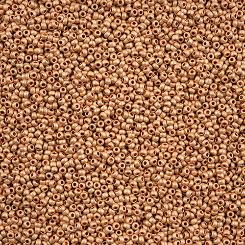 11/0 Preciosa Seed Beads Light Coral Pink Terra Metallic Matte