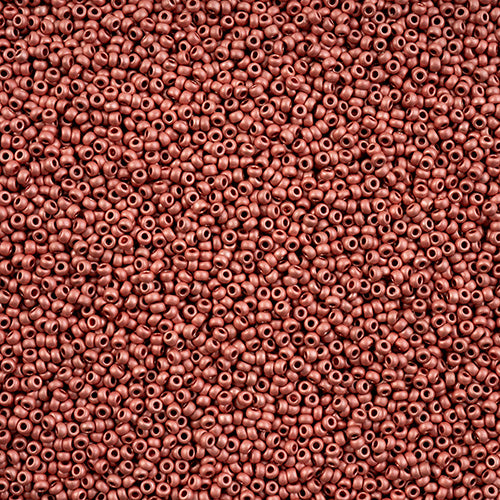 11/0 Preciosa Seed Beads Pink Flamingo Terra Metallic Matt