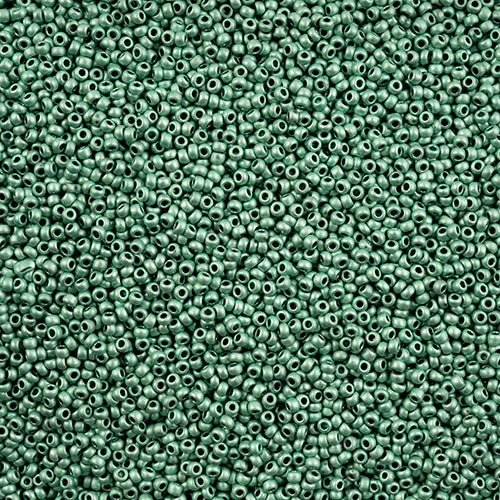 11/0 Preciosa Seed Beads Turquoise Blue Terra Metallic Matte