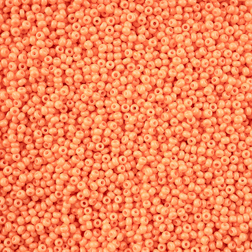 Perlas de semilla Preciosa 11/0 teñidas con tiza naranja Solgel, frasco de 23 g