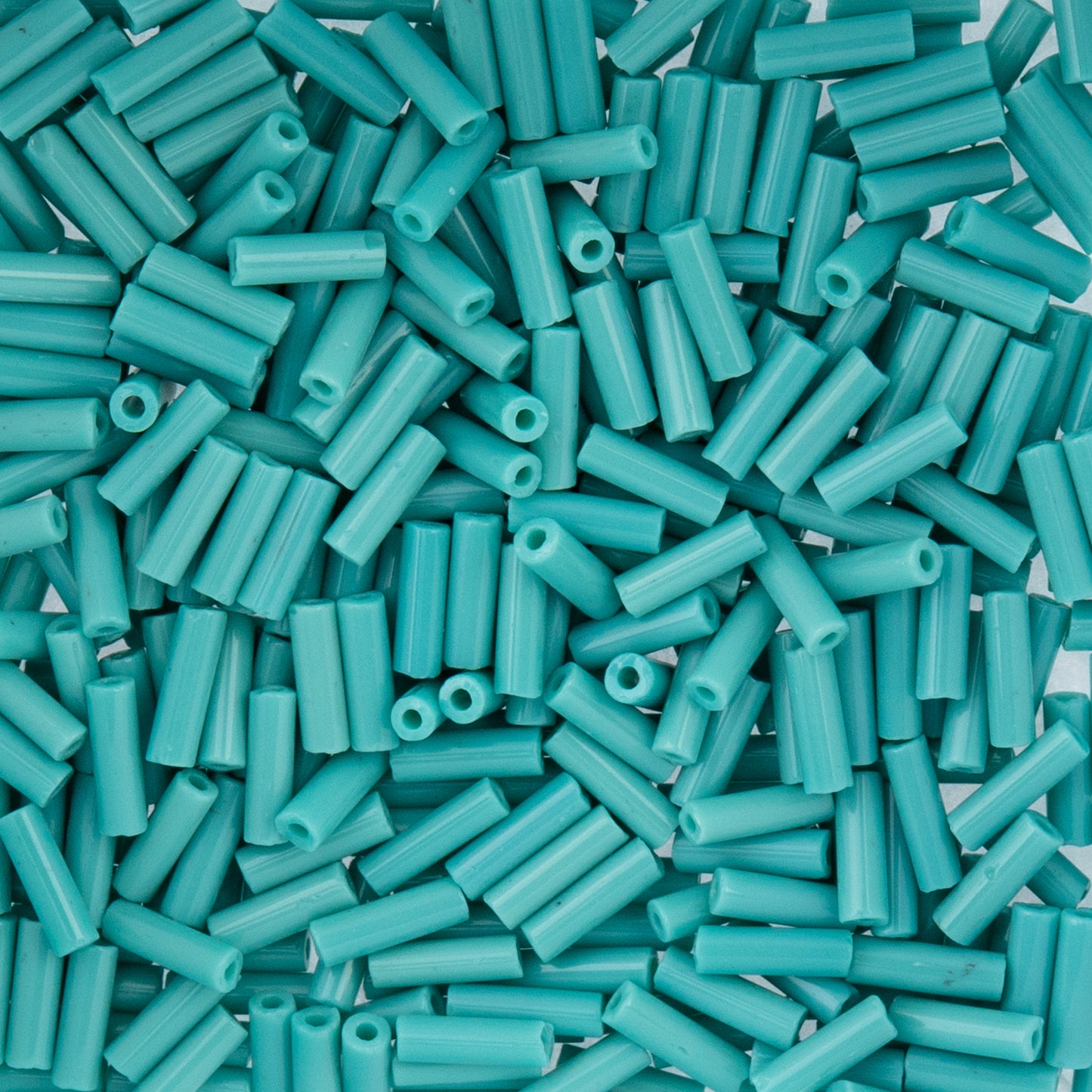 Czech Bugle Beads apx.. 19g Vial #3, Opaque Turquoise