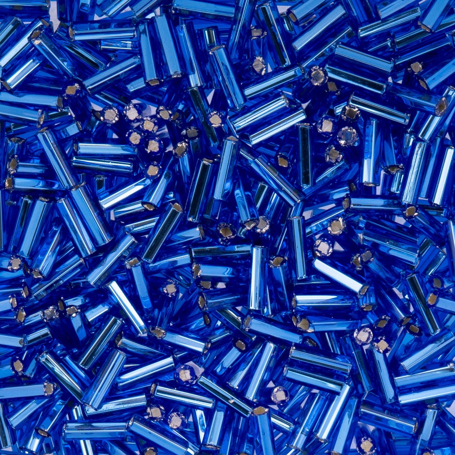 Czech Bugle Beads apx.. 19g Vial #3, S/L Medium Blue