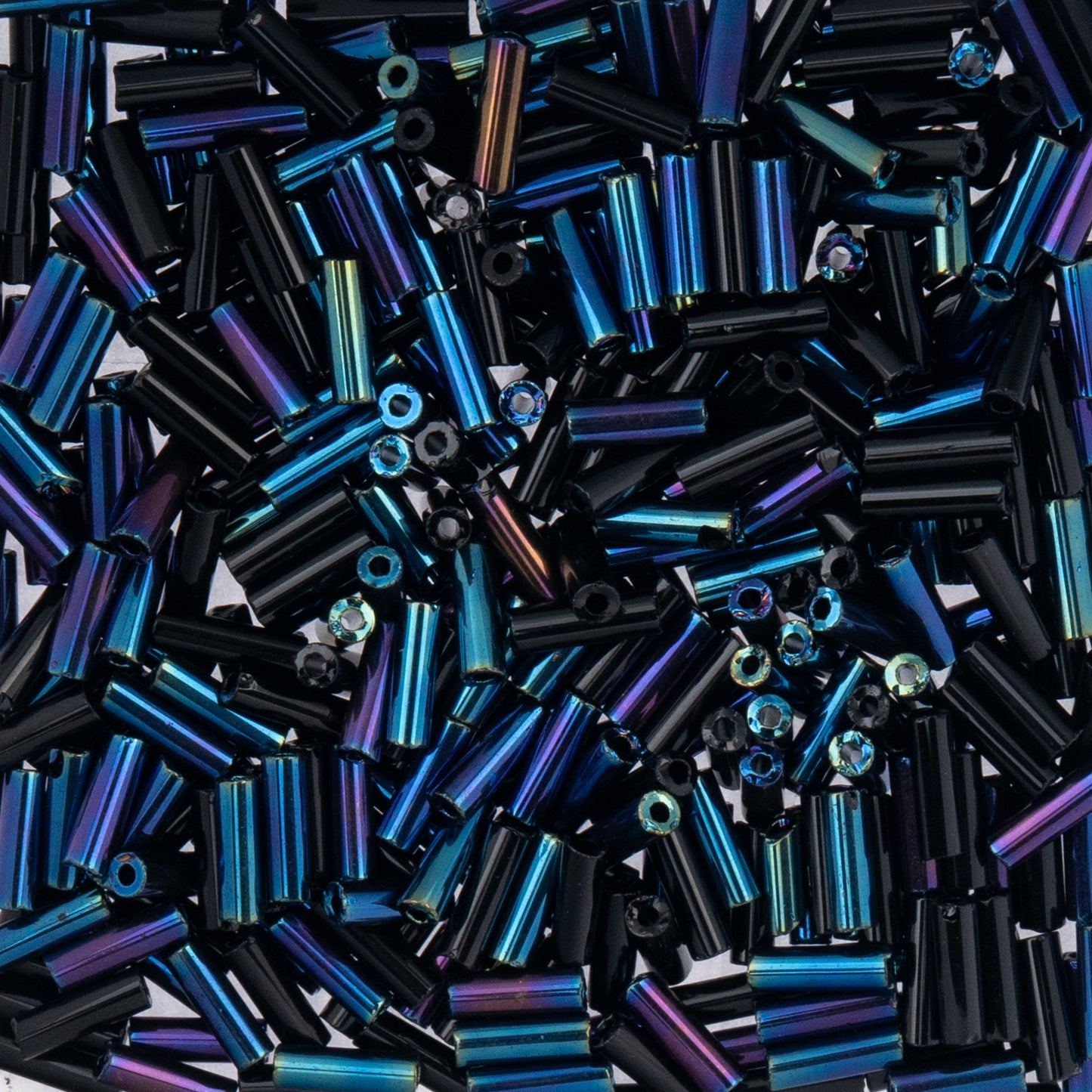 Czech Bugle Beads apx.. 19g Vial #3, Midnight Mix