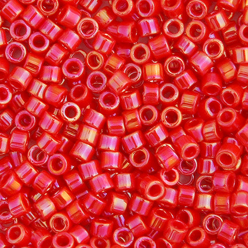 Delica 11/0 RD #0159, Frasco opaco de coral rojo AB de 5,2 g