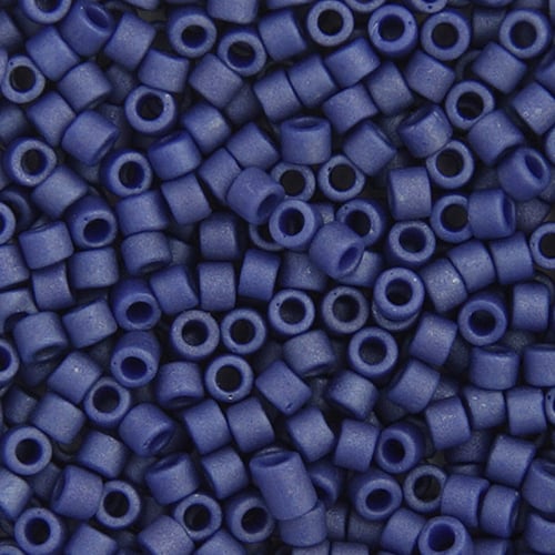 Delica 11/0 RD #0377 Rouge foncé Gris Bleu Métallisé Mat Flacon de 5,2 g