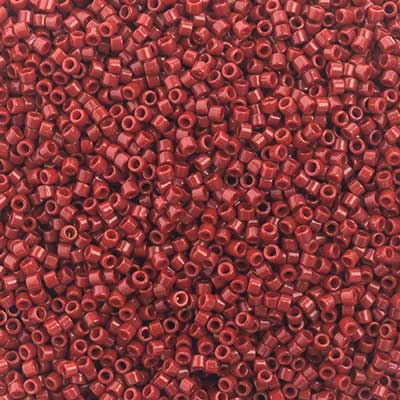 Frasco de 5,2 g de Delica 11/0 RD n.º 2126 Duracoat teñido opaco rojo polvoriento
