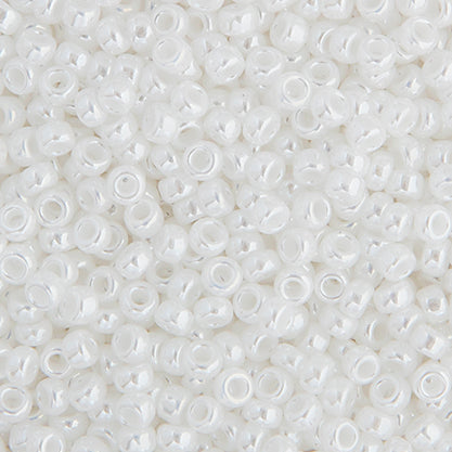 Miyuki Seed Bead 15/0 Opaque White Pearl Luster, 23g Vial