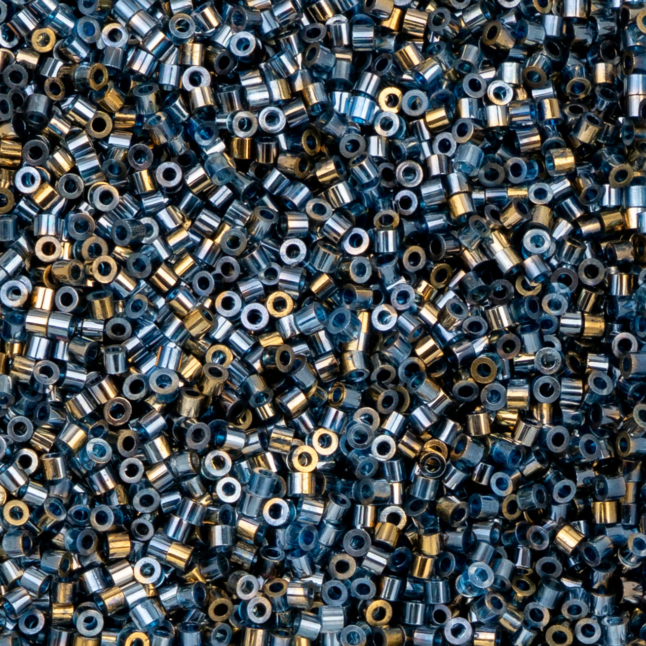11/0 Cylin Bead, 25g Bag, Gilded Halo Dark Sapphire