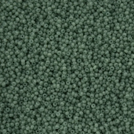 11/0 Preciosa Seed Beads Alabaster Eucalyptus Solgel