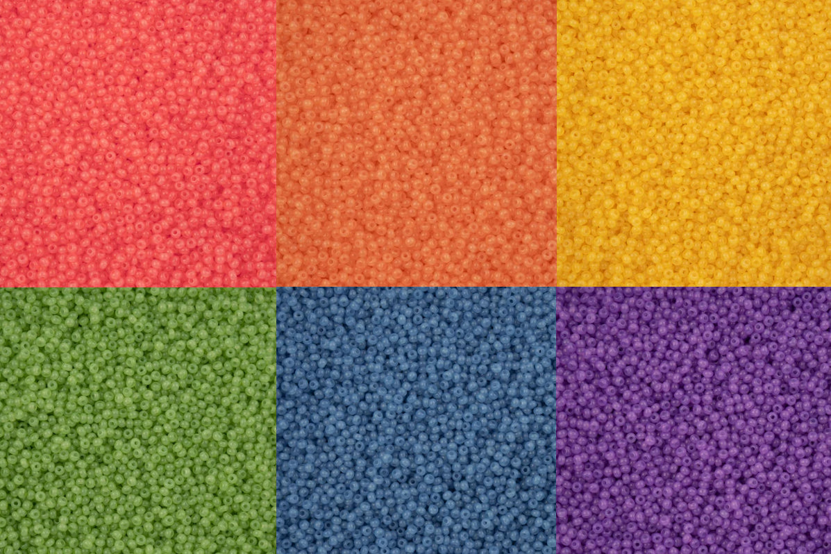 11/0 Seed Bead, Alabaster Solgel Color Set