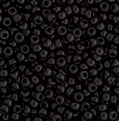 Miyuki Seed Bead 15/0 Black Opaque, 23g Vial