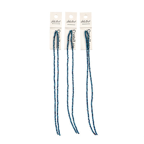 Crystal Lane Rondelle 2 Strand 7in (apx246pcs) 1.5x2.5mm Opaque Blue Iris