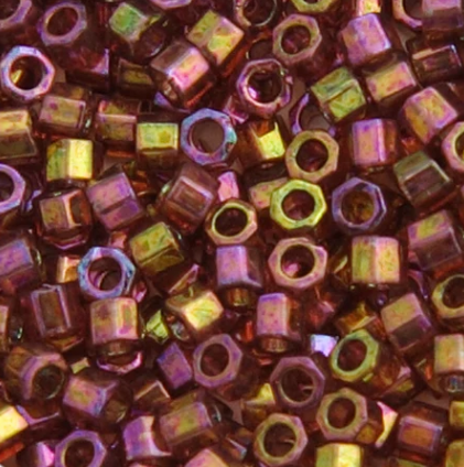 Delica 11/0 RD #0103 Cut Red Transparent Gold Luster 5.2g Vial