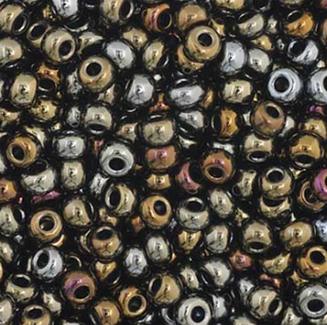Perles de rocaille Preciosa 11/0, marron opaque AB