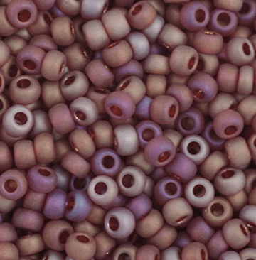 Perles de rocaille Preciosa 11/0, transparentes, rouge foncé, mates, AB