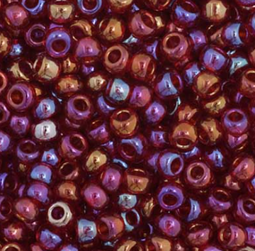 Perles de rocaille Preciosa 11/0 Rouge transparent AB