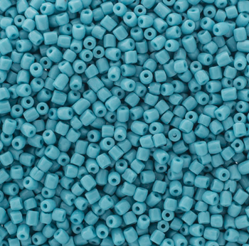 3-Cut 9/0 Czech Seed Beads Opaque Turquoise Blue, 22g Vial