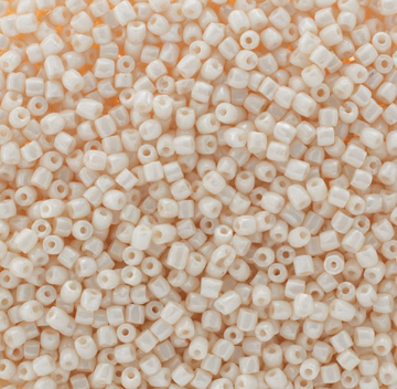 3-Cut 9/0 Czech Seed Beads Opaque White Eggshell, 22g Vial
