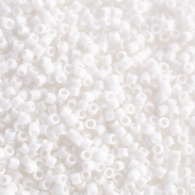 Delica 10/0 RD #0200 Chalk White Opaque 5.2g Vial