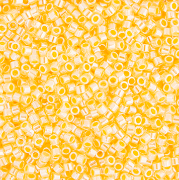 Frasco teñido con revestimiento de Ceilán amarillo cristalino Delica 11/0 RD n.º 0233 de 5,2 g