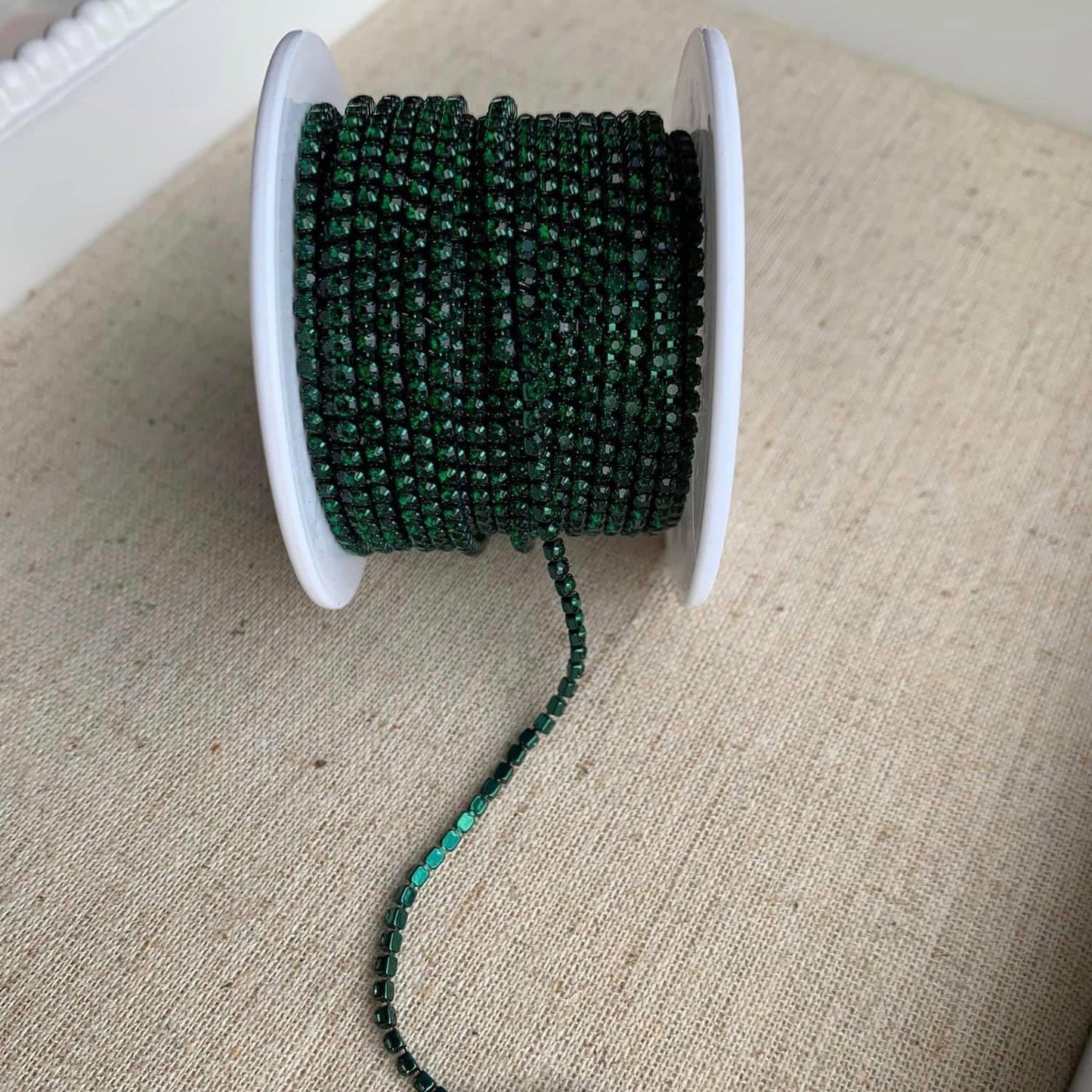1 Yard SS6 Colorful Base, Metal Rhinestone Chain Banding - See Color Options