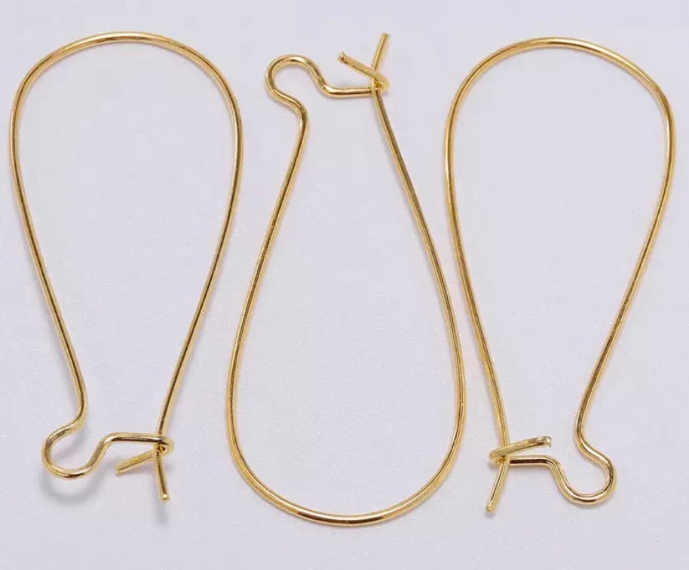 Kidney Hook Earwires - 16*38 - See Color Options