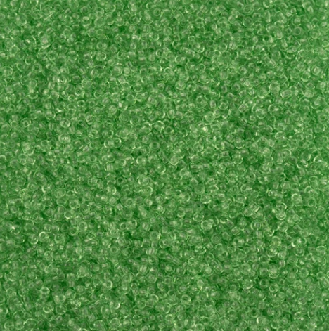 11/0 Preciosa Seed Beads Green Solgel Dyed Crystal