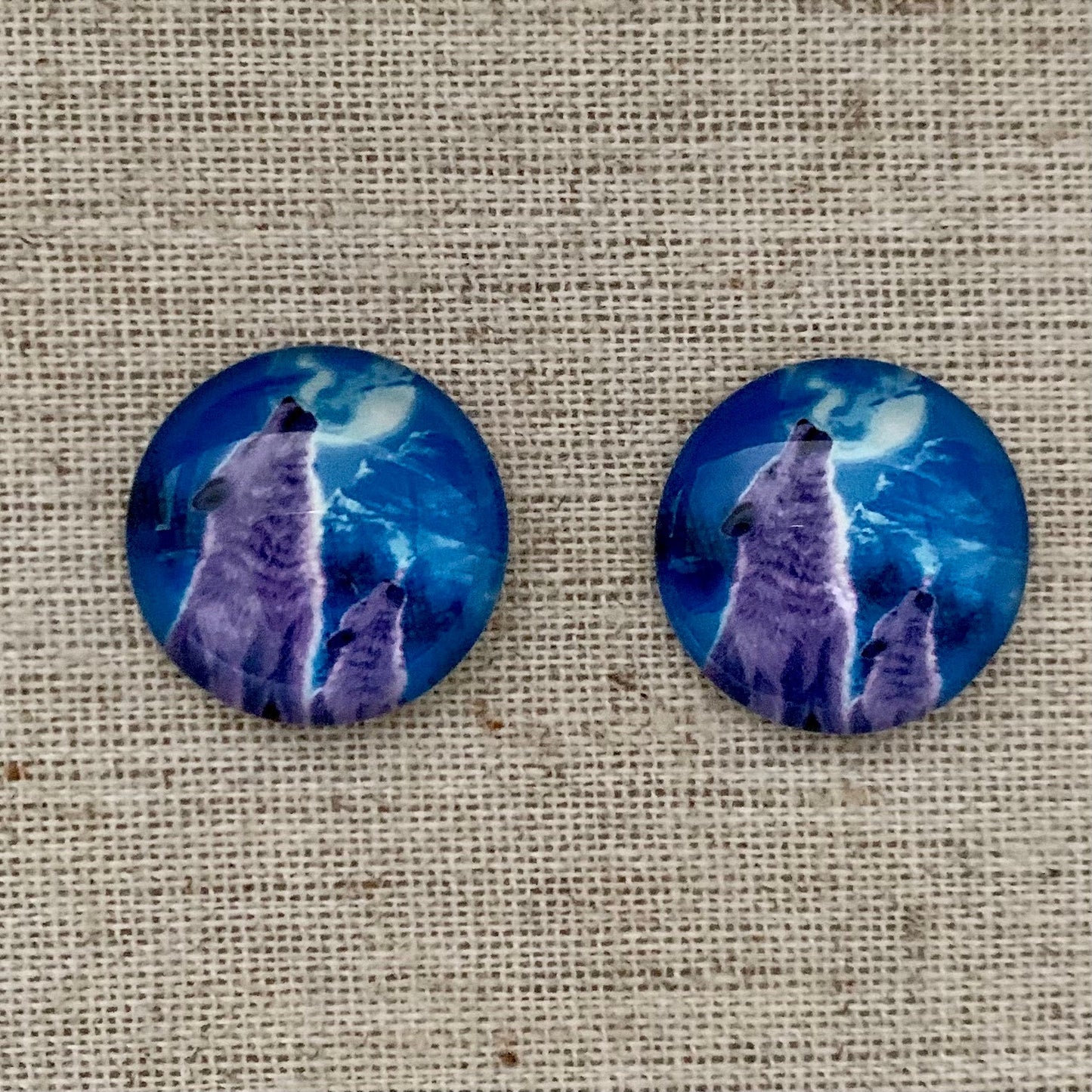 20mm Animal with Background image in Glass, Glue on - See Color Options