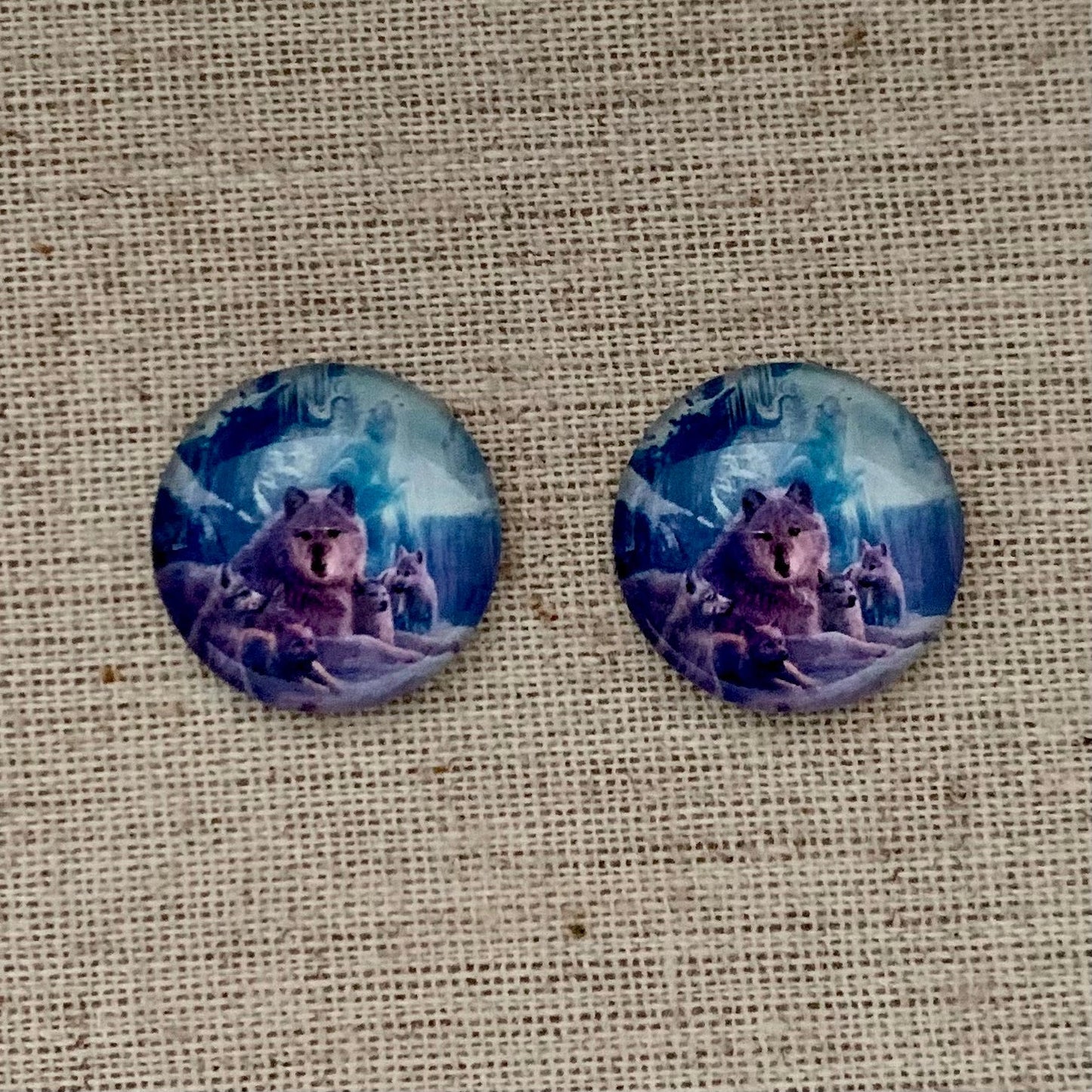 20mm Animal with Background image in Glass, Glue on - See Color Options