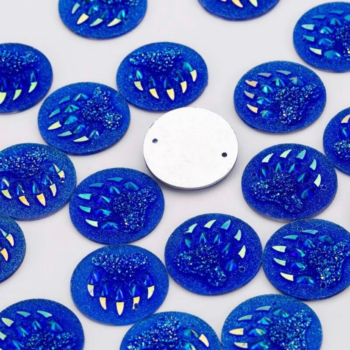 25mm Bear Paw Circle, Resin, Sew On - See Color Options