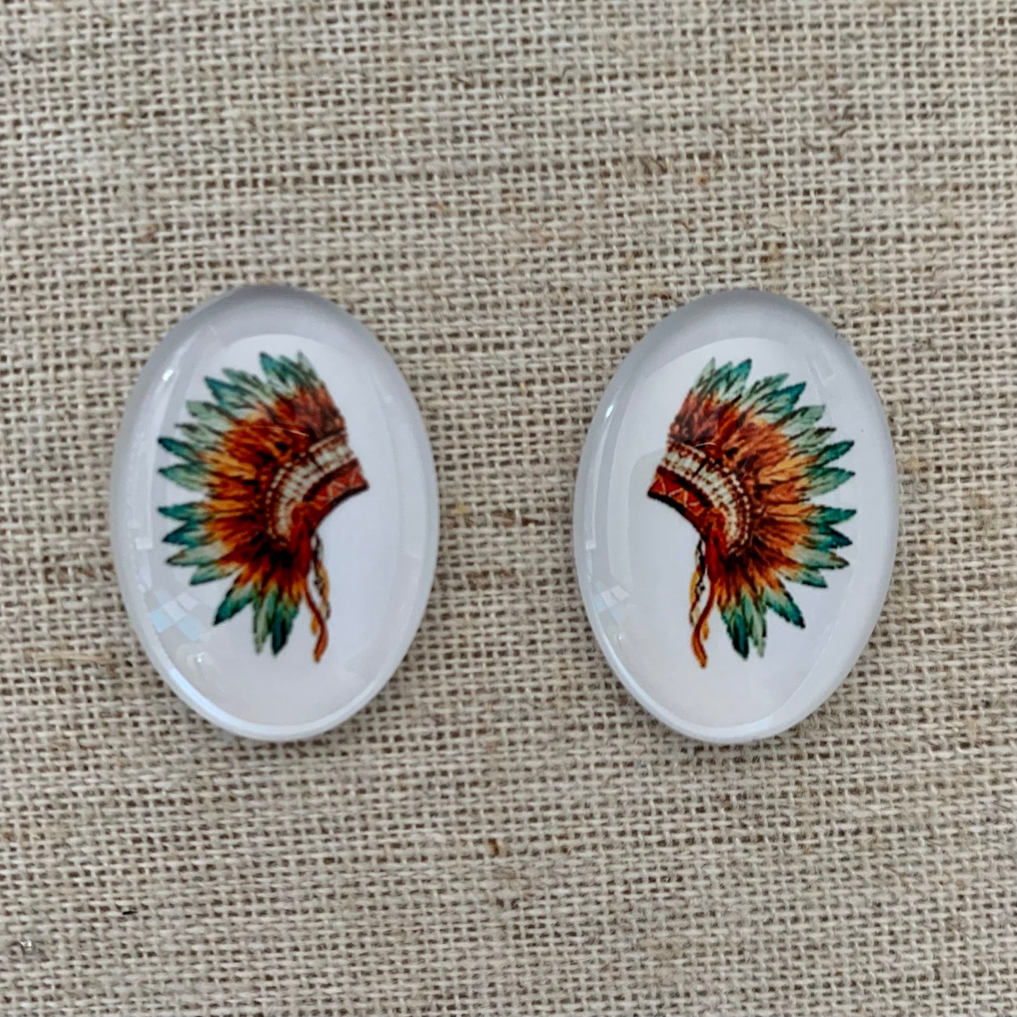 18*25mm Images on Glass, Oval, Glue on - See Color Options