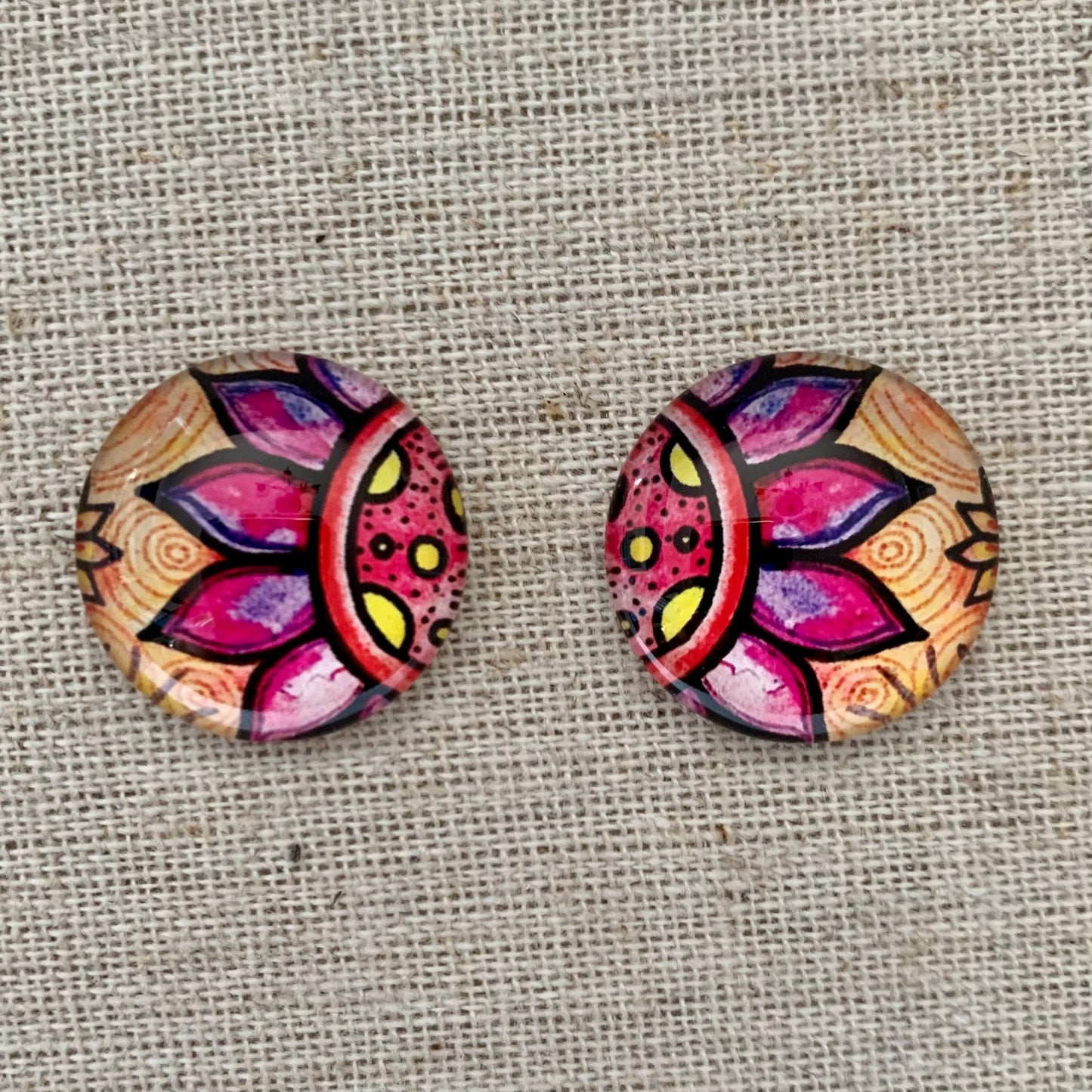 20mm Zen Image in Glass, Glue on - See Color Options