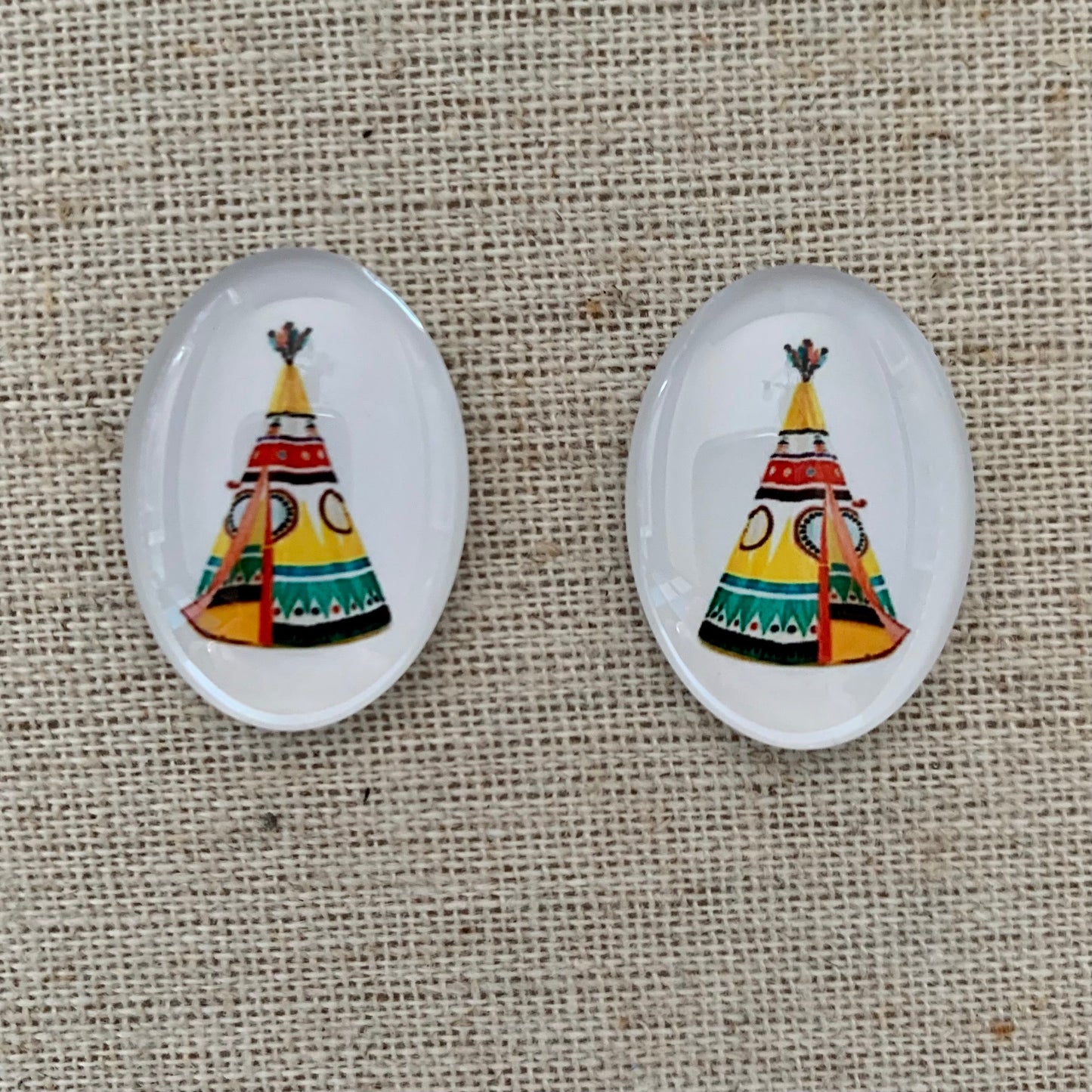 18*25mm Images on Glass, Oval, Glue on - See Color Options